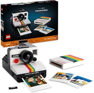 LEGO Ideas Appareil Photo Polaroid OneStep SX-70, Maquette à Construire pour Adultes avec Autocollants, Activité Manuelle, Idée Cadeau pour Femmes et Hommes 21345 - Image 1
