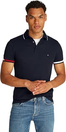Tommy Hilfiger Men's S/S Polo Shirt, Desert Sky, L - Image 1