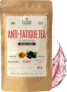Thé Rooibos vanille - Thé rouge antioxydant sans caféine - Tisane pour la fatigue, Sport, Pre workout, Énergie avec Maca, Acai, baie de Goji, Hibiscus, Réglisse - Infusion antioxydant naturel 100g - Image 1