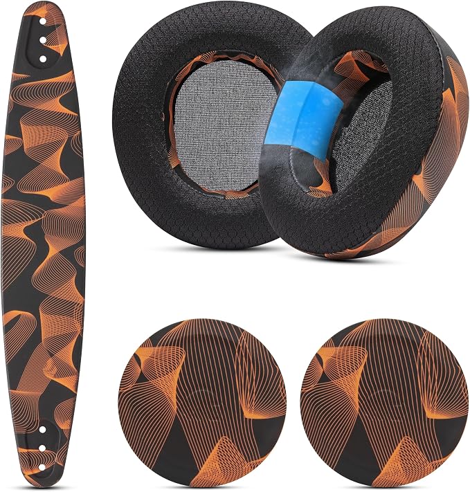 WC Nova Pro Wireless Mod Kit - Cooling Gel Ear Pads, Silicone Headband and Side Plates for SteelSeries Arctis Nova Pro Wireless, Nova Elite by WC | Kinetic Wave - Image 1