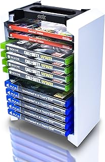 PS4 Games Storage Tower – Universal for 12 Disc or Blu-Ray Storage Supports PS5, Xbox One, Series X/S, Nintendo Switch and - Image 1