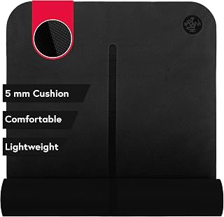 BEGIN Yoga Mat - Perfect for Yoga and Pilates Beginners Women and Men, 5mm Thick, Reversible, 172cm, Black - Image 1