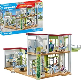 Playmobil 71615 Hôpital Moderne - Action Heroes - Comprend Quatre Personnages et du matériel médical - Dès 4 Ans - Image 1