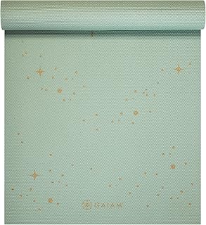 Gaiam Yoga Mat - Premium 6mm Print Extra Thick Non Slip Exercise & Fitness Mat for All Types of Yoga, Pilates & Floor Workouts (68"L x 24"W x 6mm Thick) - Image 1