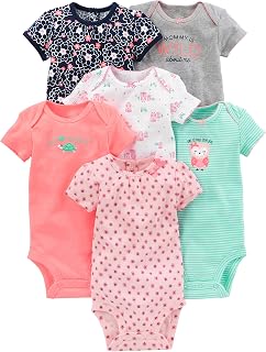 6-Pack Short-Sleeve Bodysuit Body Bébé Fille (Lot de 6) - Image 1