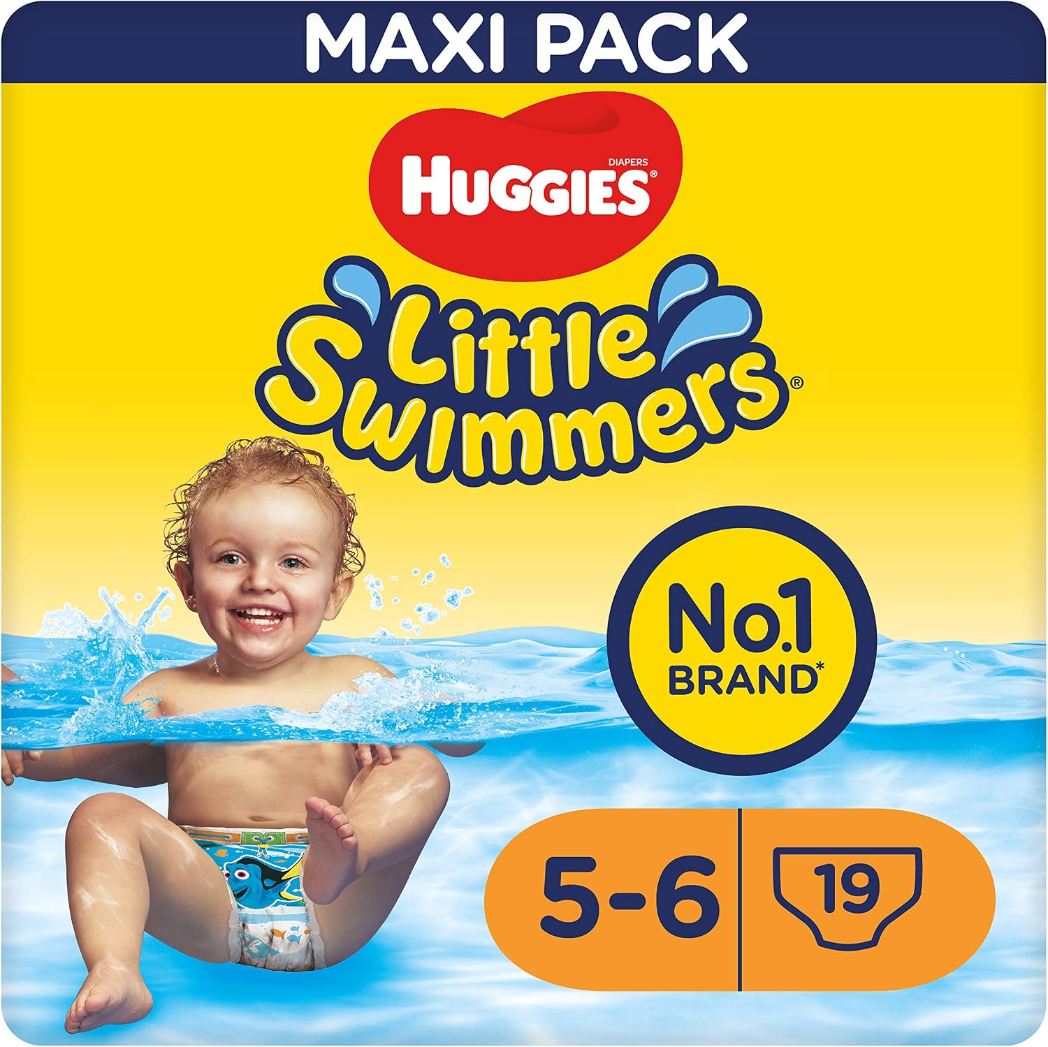 HUGGIES Little Swimmers Size 5-6 (12-18 kg), 1 Pack of 19 Pieces (Packaging May Vary) - Image 1
