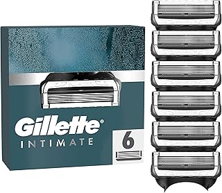 Gillette Intimate Lames De Rasoir, 6 Recharges De Lames De Rasoir, Douces Et Faciles A Utiliser, Testées Dermatologiquement, Avec Bandes Lubrifiantes - Image 1