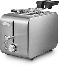 De'Longhi CTX2203.S Grille-pain avec pinces, contrôle progressif du degré de torréfaction, 3 fonctions, tiroir ramasse-miettes, pieds antidérapants, puissance 550 W, plastique, argent - Image 1