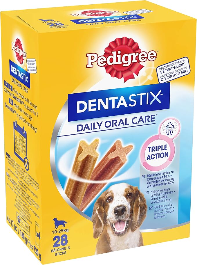 Pedigree Dentastix Chew Sticks for Medium Dogs - Box of 7 Sticks - Image 1