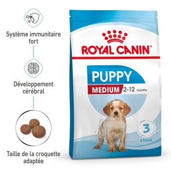 ROYAL CANIN Medium Chiot Croquettes Chien 4 kg - Image 1