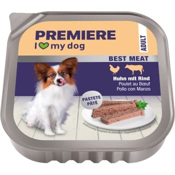 PREMIERE Best Meat croquettes pour chien adulte Poulet et bœuf 16x100 g