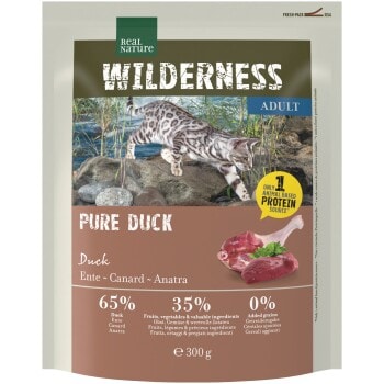 REAL NATURE WILDERNESS Croquettes pour chat, Adulte, Pur Canard 300 g - Image 1
