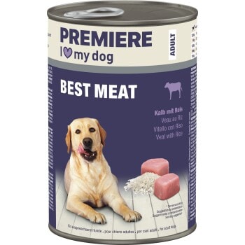PREMIERE Best Meat nourriture humide pour chien, adulte Kalb mit Reis 6x400 g - Image 1