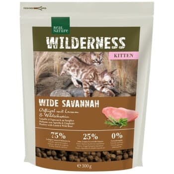 REAL NATURE WILDERNESS Wide Savannah Kitten à la volaille, à l’agneau et au sanglier 300 g