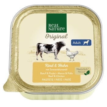 REAL NATURE Adult Poulet et bœuf 17x100 g - Image 1