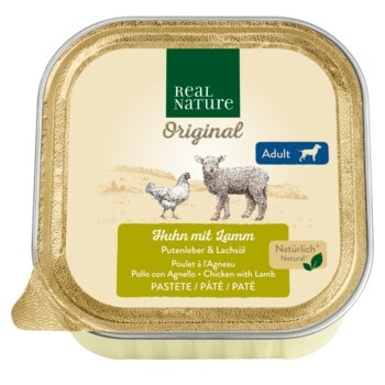 REAL NATURE Adult Agneau & Foie de dinde 17x100 g - Image 1