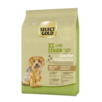 SELECT GOLD Sensitive Croquettes Chien Senior XS Agneau et riz 1 kg - Image 1