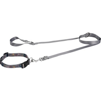 FIT+FUN Kit collier + laisse gris foncé S - Image 1