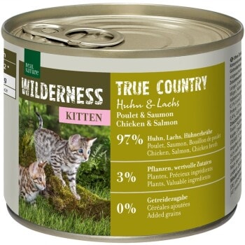 REAL NATURE WILDERNESS Kitten True Country Huhn & Lachs 6x200 g - Image 1