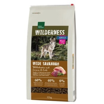 REAL NATURE WILDERNESS Maxi Adult Wide Savannah avec sanglier, agneau et canard 12 kg - Image 1