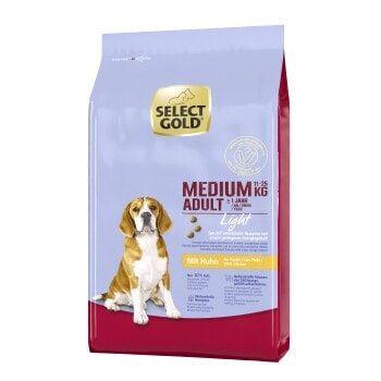 SELECT GOLD Light Croquettes Chien Adulte Medium Poulet 12 kg - Image 1