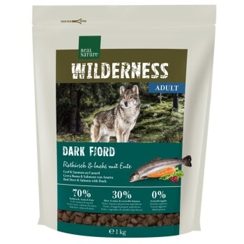REAL NATURE WILDERNESS Dark Fjord Cerf, saumon et canard 1 kg - Image 1