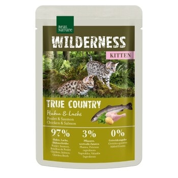 REAL NATURE WILDERNESS Kitten 12 x 85 g True Country Huhn & Lachs 12x85 g - Image 1