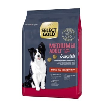 SELECT GOLD Complete Croquettes Chien Adulte Medium Bœuf 1 kg - Image 1