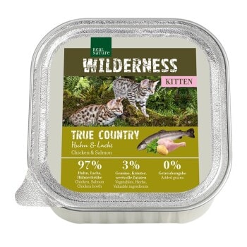 REAL NATURE WILDERNESS Kitten 16 x 100 g True Country Huhn & Lachs 16x100 g - Image 1