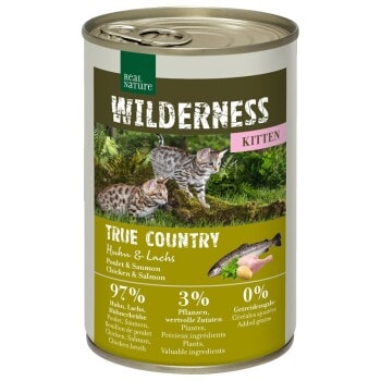 REAL NATURE WILDERNESS chatons True Country Huhn & Lachs 6x400 g - Image 1