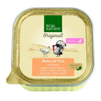 REAL NATURE Chaton Poulet Dinde 16 x 100 g - Image 1