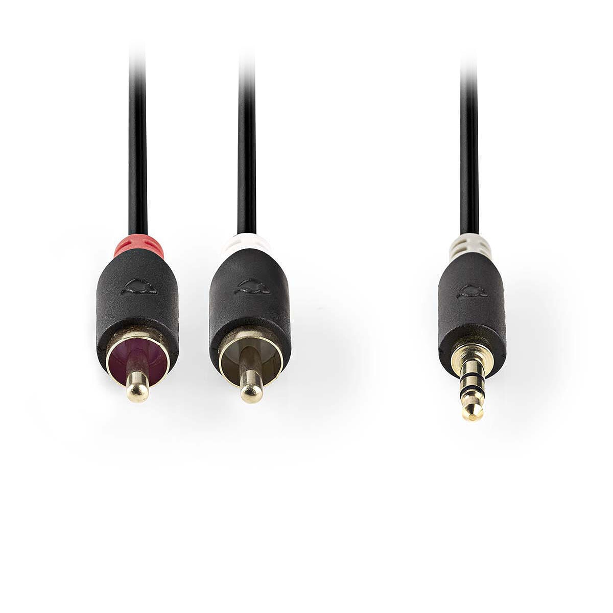 Nedis Câble Audio Stéréo Jack 3.5 mm vers 2 x RCA mâle - 3 mètres - Image 1