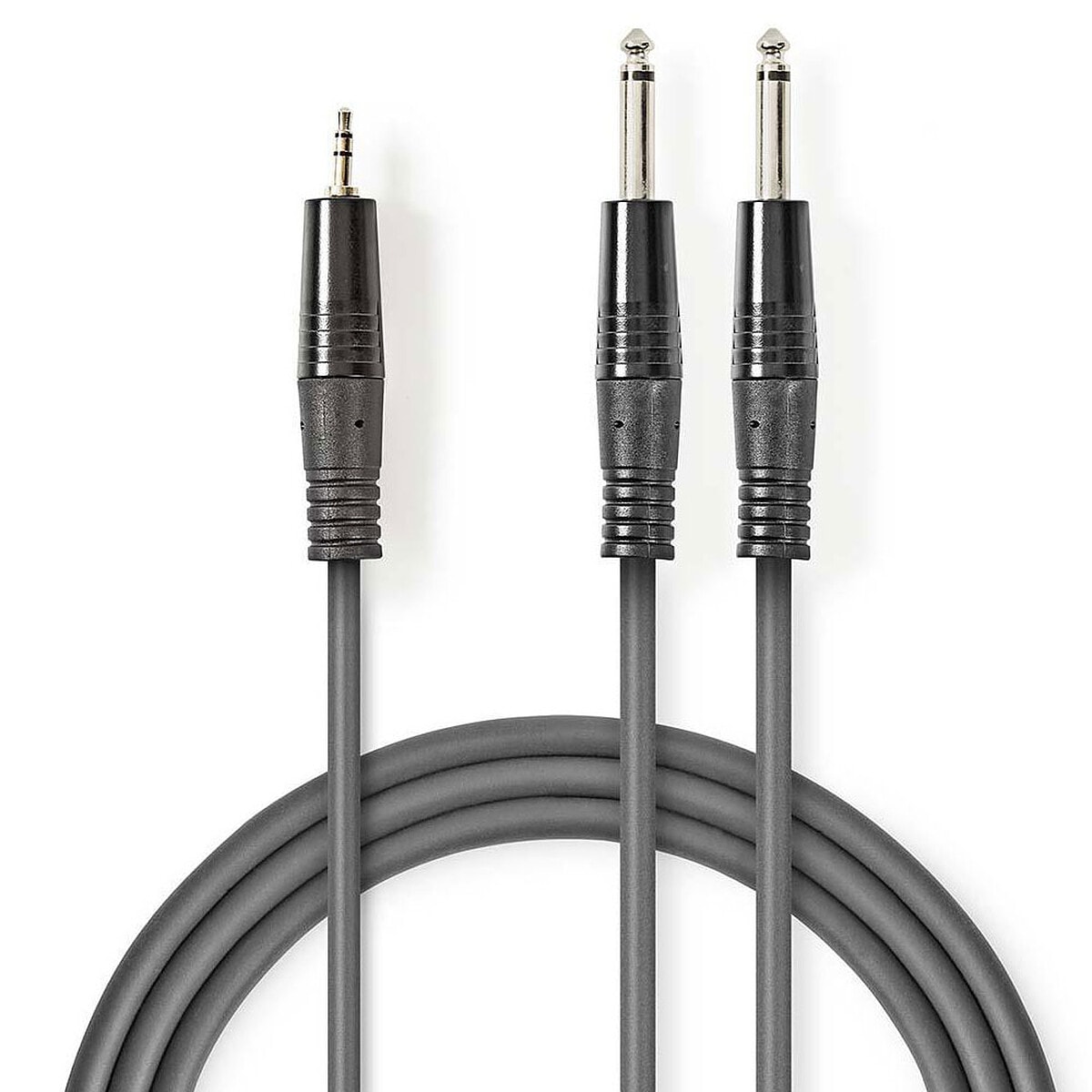 Nedis Câble Audio Stéréo 2xJack 6.5 mm mâles vers Jack 3.5 mm mâle - 5m - Image 1