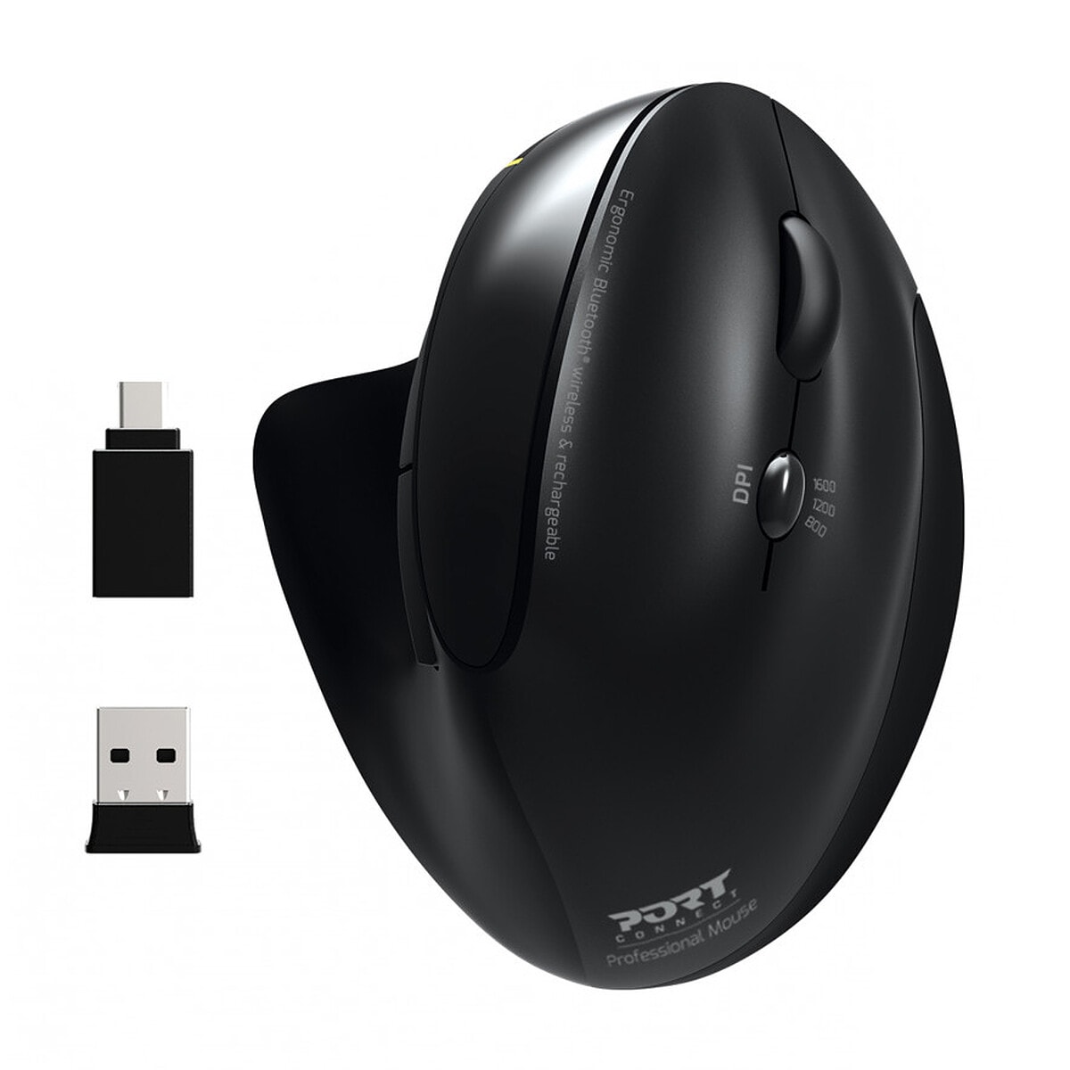PORT Connect Souris Ergonomique Bluetooth sans fil et rechargeable - Image 1