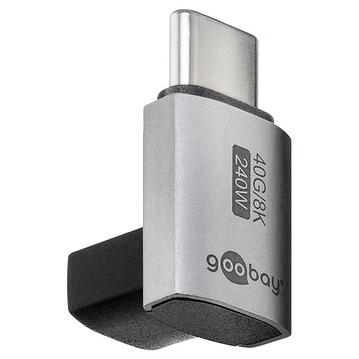 Goobay Adaptateur USB-C Mâle vers USB-C Mâle coudé à 90° - Image 1