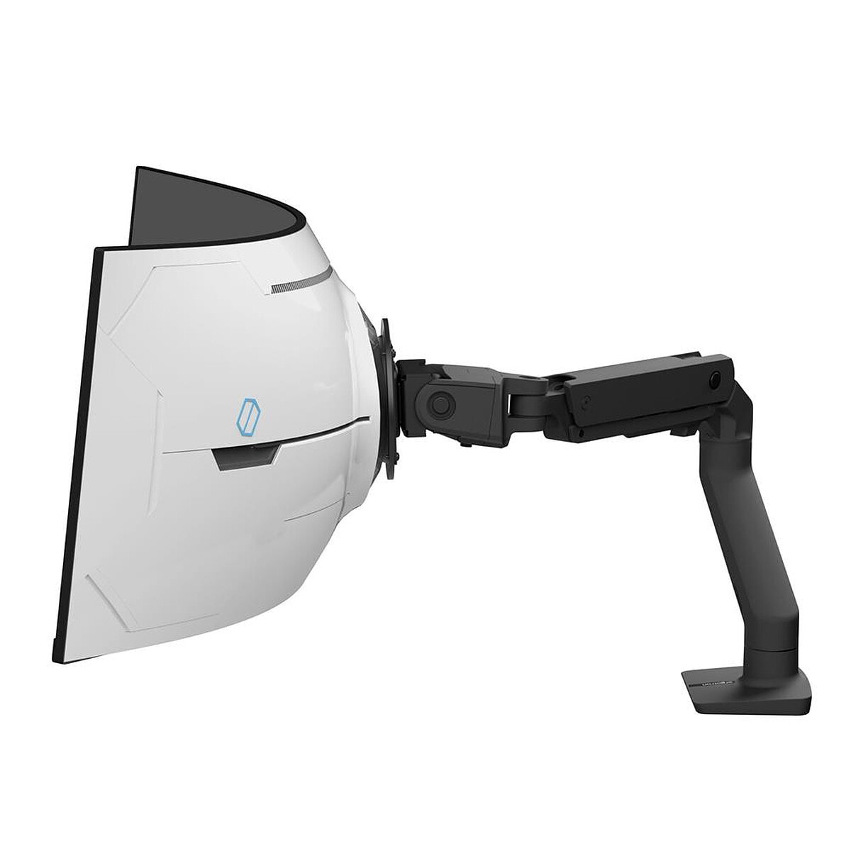 Ergotron Bras de bureau HX avec pivot VHD pour écrans ultra-larges très incurvés - Noir - Image 1