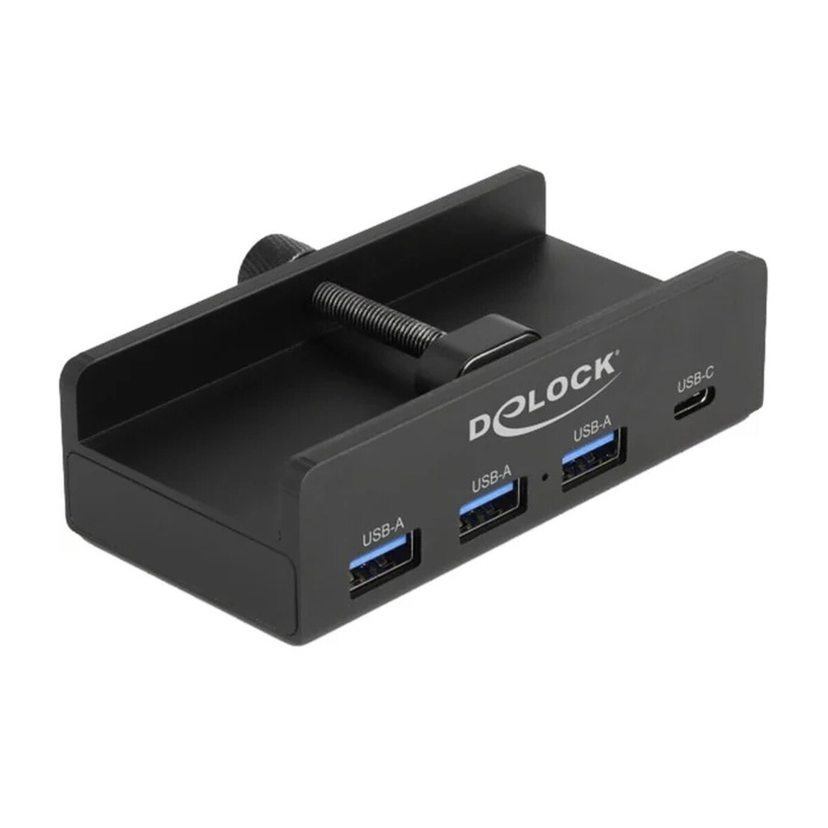 DeLock USB 3.0 Hub externe 3 ports USB-A + 1 port USB-C avec vis de verrouillage - Image 1