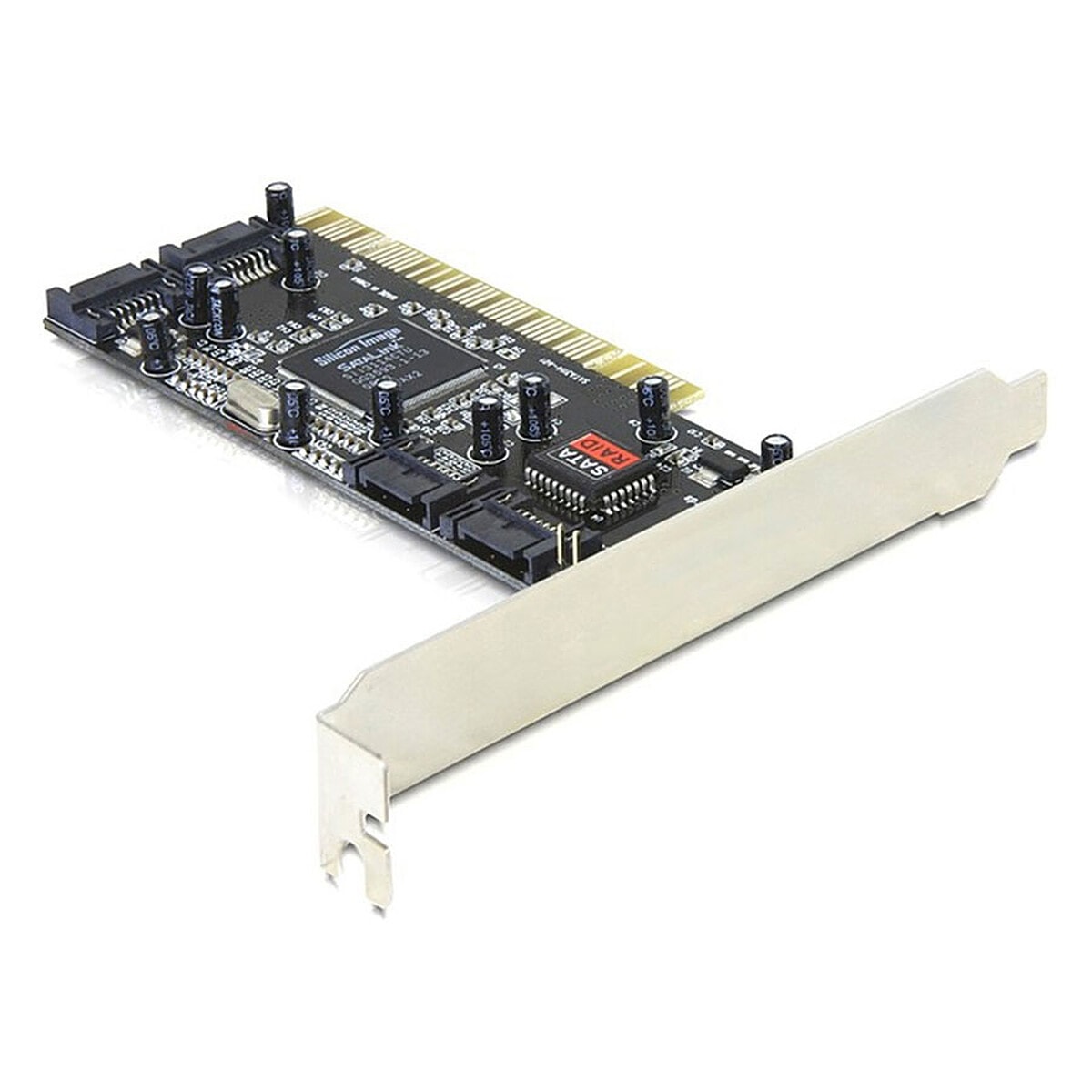 DeLock Carte Contrôleur PCI vers 4 ports SATA 1.5 Gbps avec RAID 0/1 - Image 1
