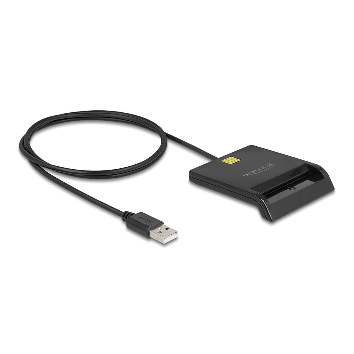 DeLock Lecteur de carte Smart USB 2.0 pour cartes à puce (carte vitale, carte bancaire, carte SIM...) - Image 1