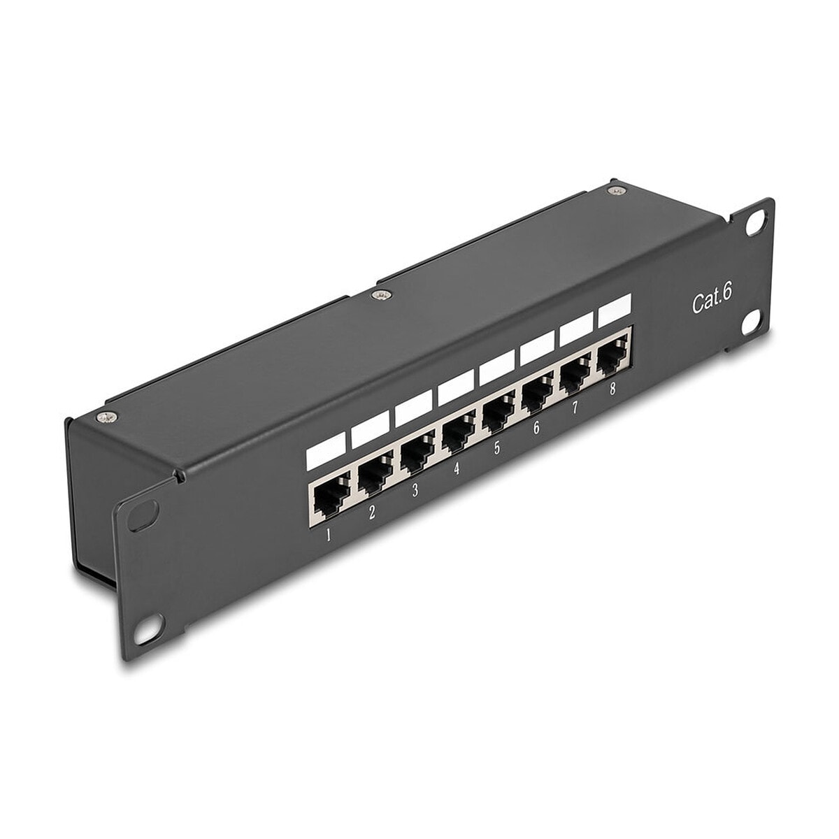 DeLock Panneau de distribution coupleur 10" 1U 8 ports RJ-45 Cat.6 - Image 1