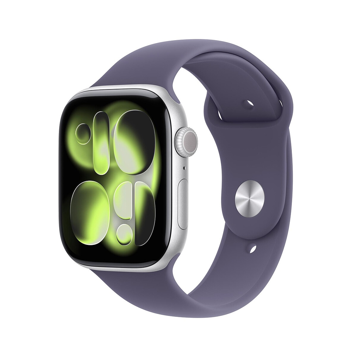 Apple Watch Series 11 GPS 46 mm Aluminium Argent Bracelet Sport Violet M/L - Image 1