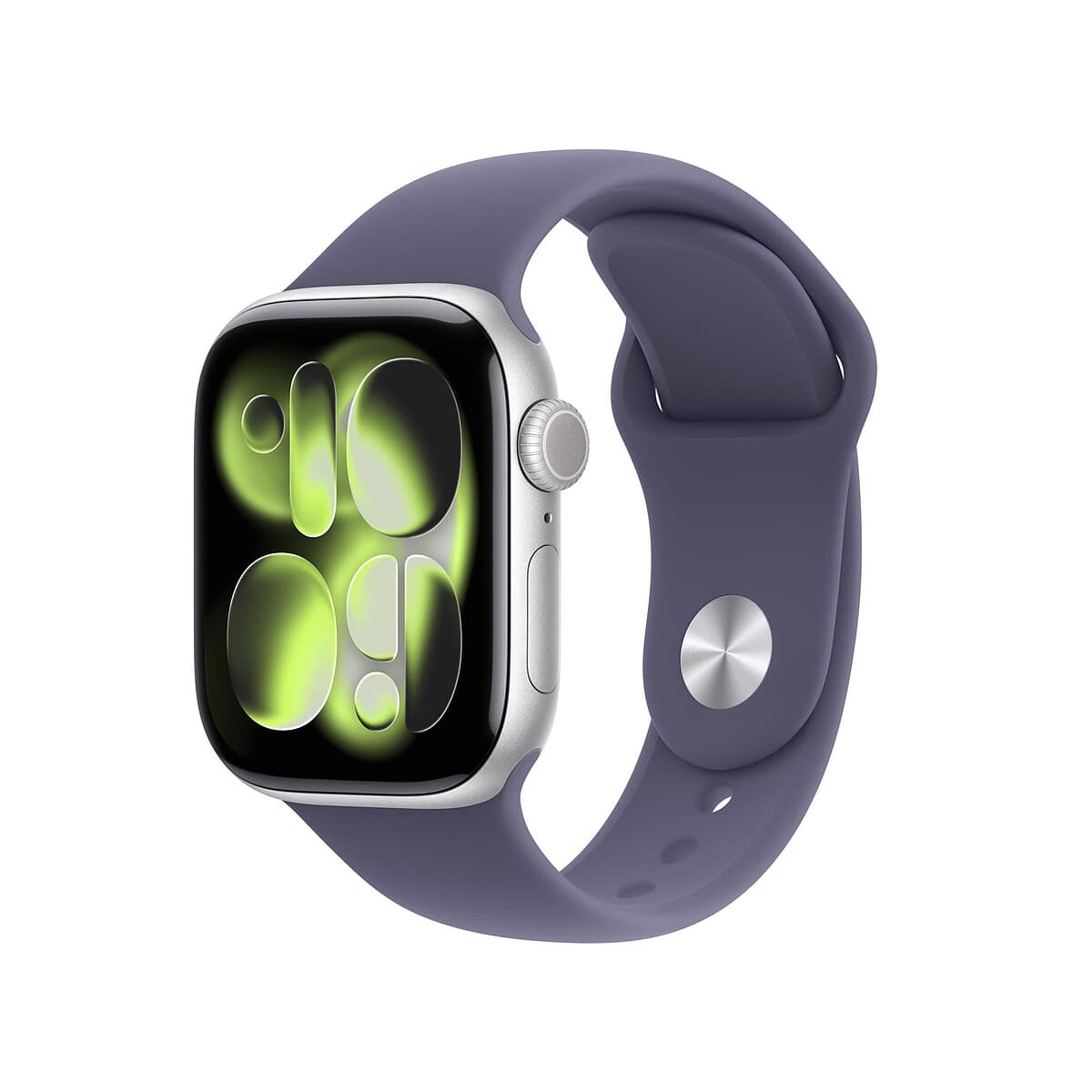 Apple Watch Series 11 GPS + Cellular 42 mm Aluminium Argent Bracelet Sport Violet S/M