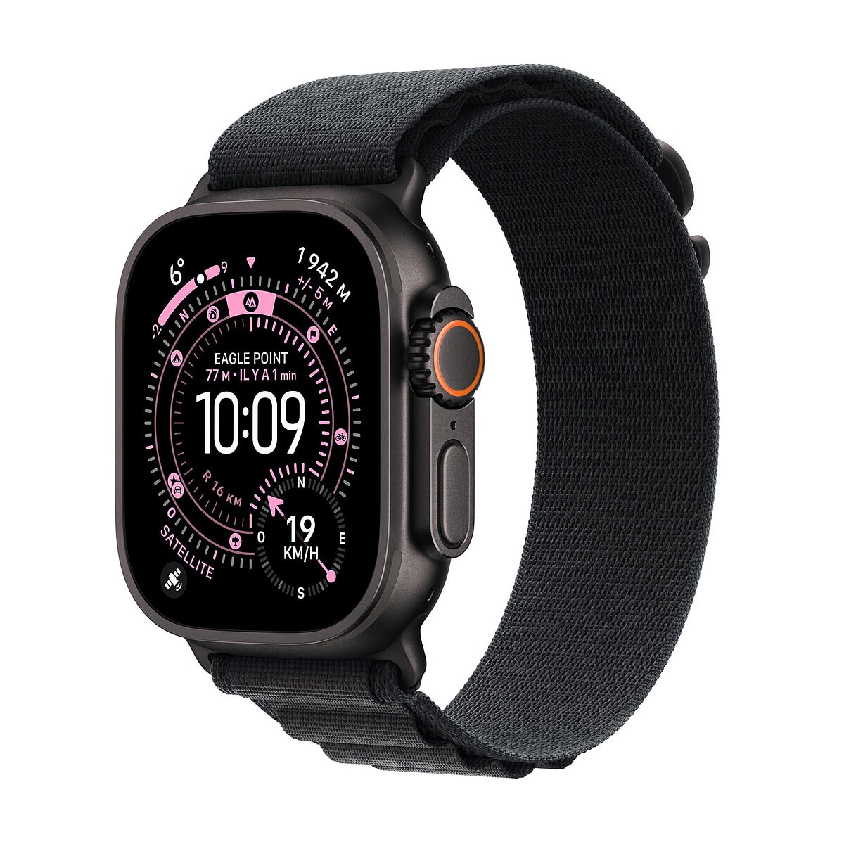 Apple Watch Ultra 3 GPS + Cellular 49 mm Titane Noir Boucle Alpine Noir M - Image 1