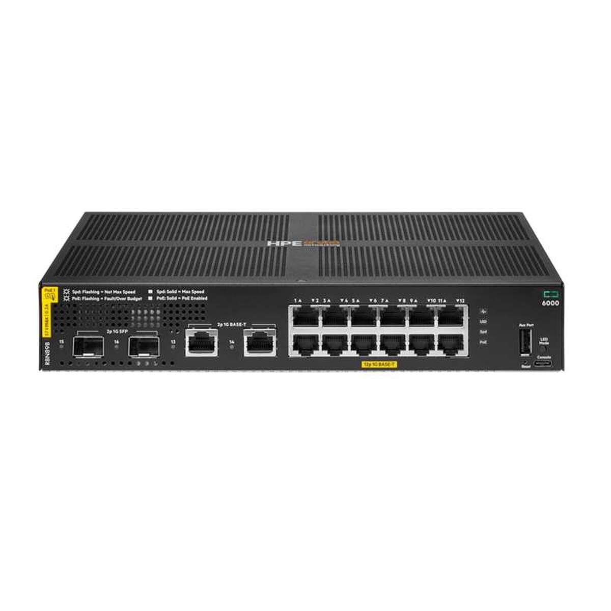 HPE Aruba Networking CX 6000 12G Class4 PoE 2SFP 139W (R8N89B) - Image 1