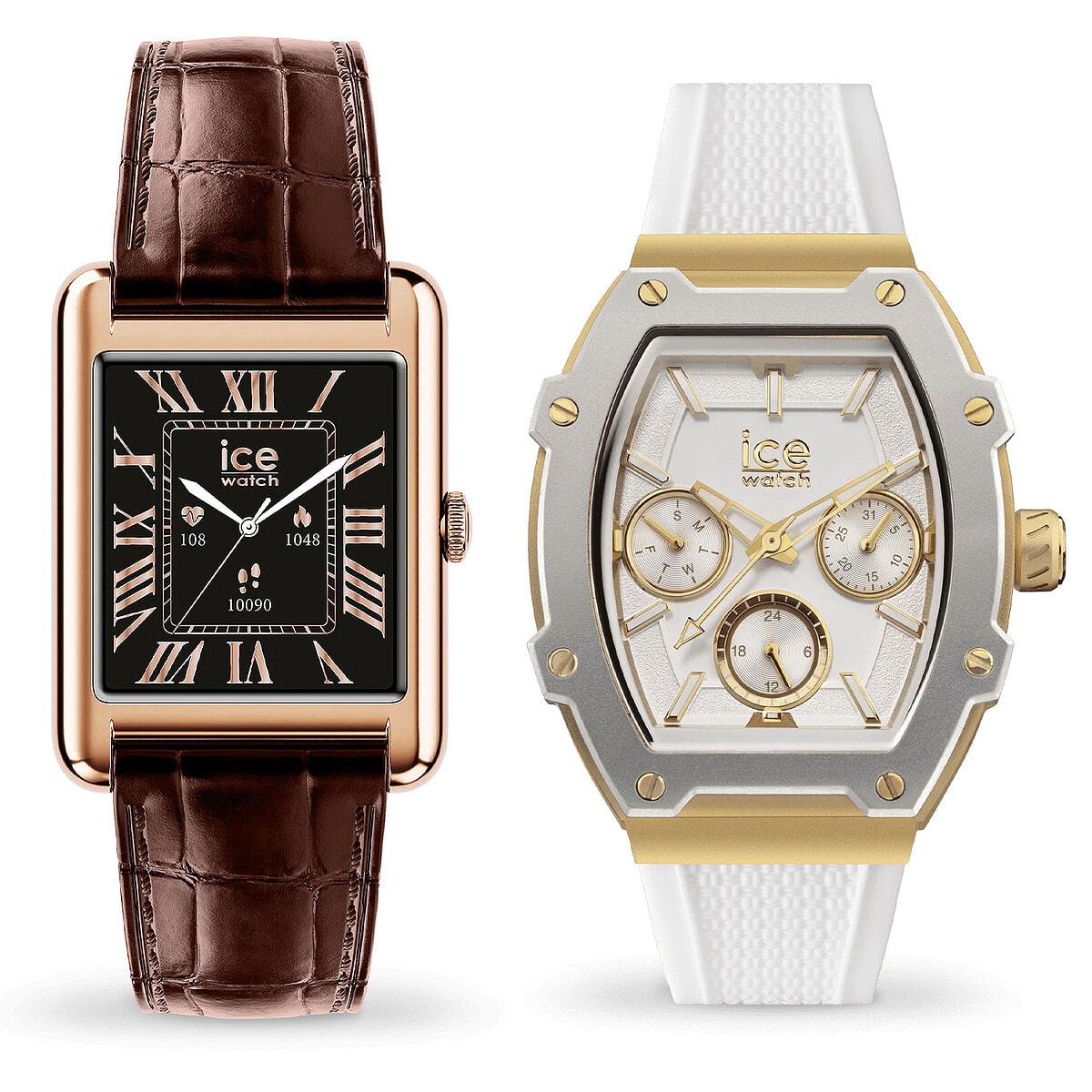 Ice Watch Ice Smart TKS 2.0 (Or Rose / Marron) + Ice Boliday Blanc/Or OFFERTE ! - Image 1
