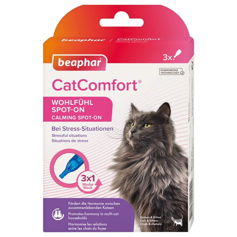 beaphar CatComfort Spot-On pipeta antiestrés para gatos - 3 pipetas x 0,55 ml - Image 1