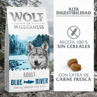 Wolf of Wilderness Adult «Blue River» salmón - sin cereales - Image 1