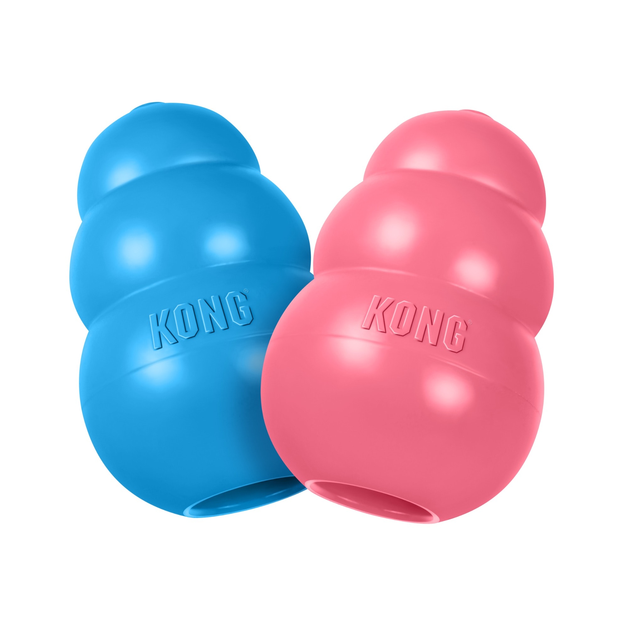KONG Puppy juguete para cachorros - KONG S, rosa + KONG Ziggies Enhanced Puppy S (198 g) - Image 1