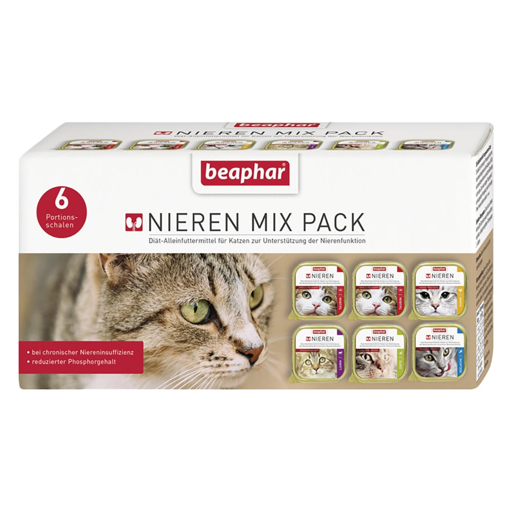 beaphar Dieta Insuficiencia Renal 24 x 100 g - Pack Ahorro - Pack mixto: 5 variedades - Image 1