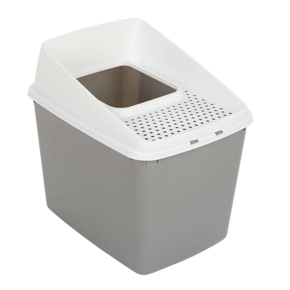 Arenero cubierto Big Box para gatos - Gris - Image 1